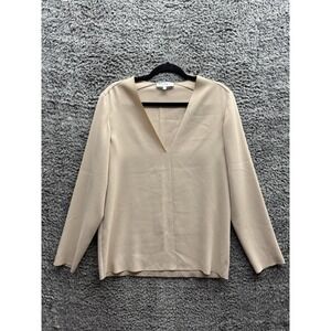 IRO Paris $320 Debbie Crepe Long Sleeve V Neck Top in Coral Size 36